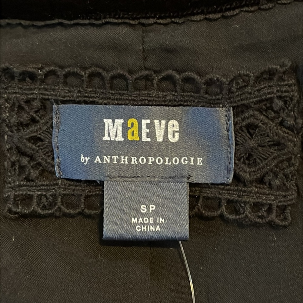 Firm! Maeve by Anthropologie Black Velvet Mini - Picture 6 of 9